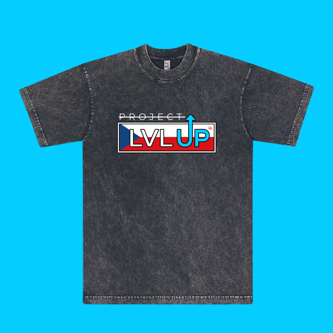 Project LVLUP CZECH REPUBLIC - Mineral Wash - Carbon - 100% Cotton - Made In U.S.A.