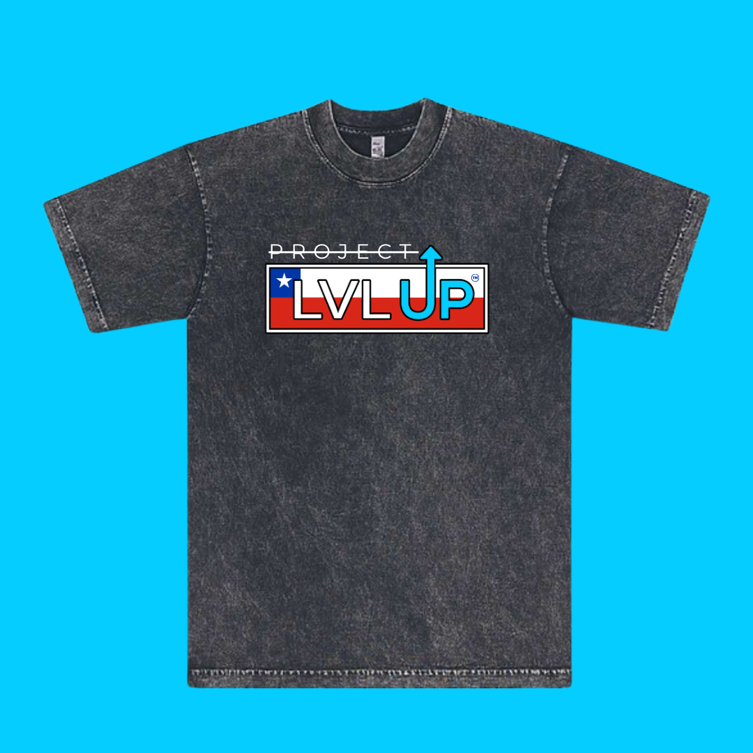 Project LVLUP CHILE - Mineral Wash - Carbon - 100% Cotton - Made In U.S.A.