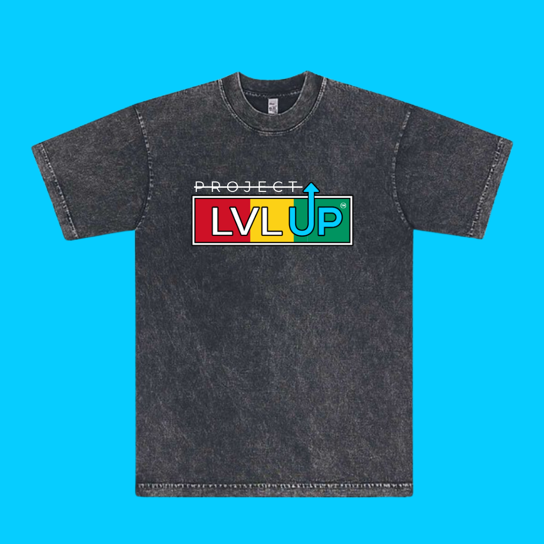 Project LVLUP GUINEA - Mineral Wash - Carbon - 100% Cotton - Made In U.S.A.