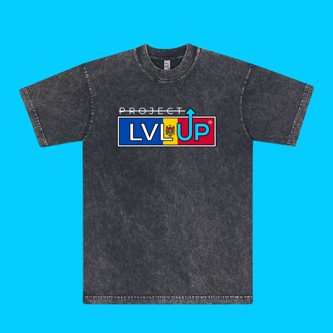 Project LVLUP MOLDOVA - Mineral Wash - Carbon - 100% Cotton - Made In U.S.A.