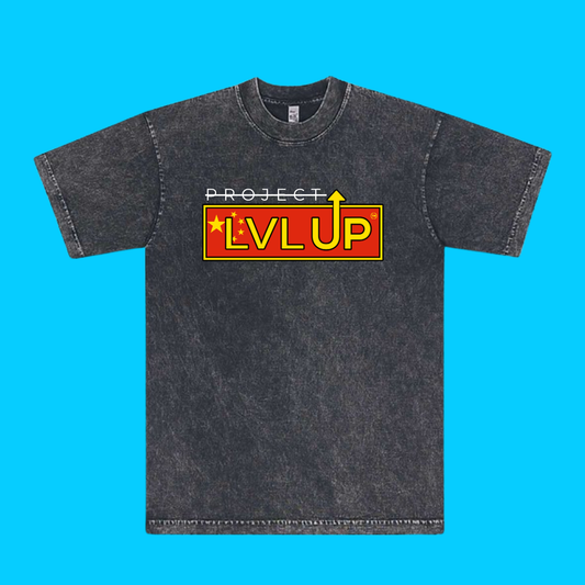 Project LVLUP CHINA - Mineral Wash - Carbon - 100% Cotton - Made In U.S.A.
