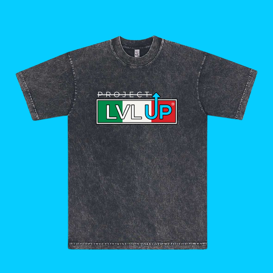 Project LVLUP ITALY - Mineral Wash - Carbon - 100% Cotton - Made In U.S.A.