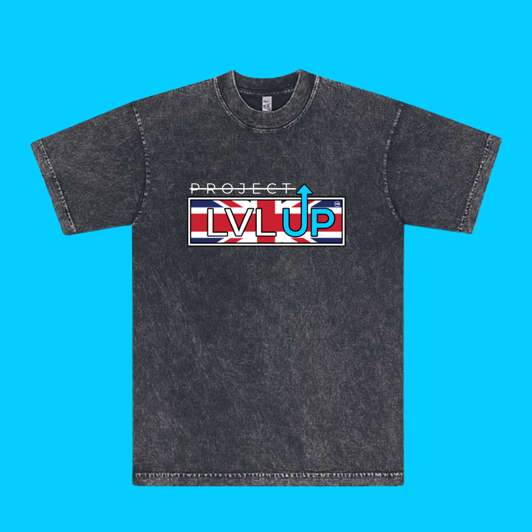 Project LVLUP United Kingdom - Mineral Wash - Carbon - 100% Cotton - Made In U.S.A.