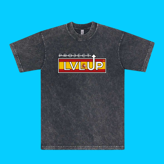 Project LVLUP SPAIN - Mineral Wash - Carbon - 100% Cotton - Made In U.S.A.