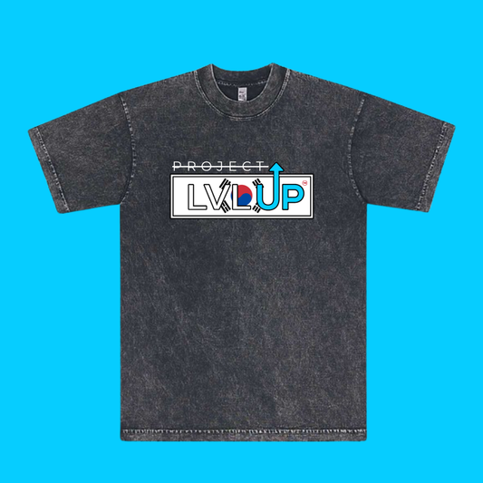 Project LVLUP SOUTH KOREA - Mineral Wash - Carbon - 100% Cotton - Made In U.S.A.