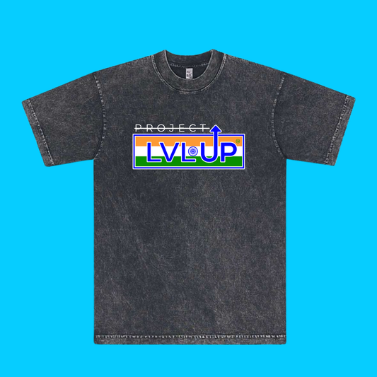 Project LVLUP INDIA - Mineral Wash - Carbon - 100% Cotton - Made In U.S.A.
