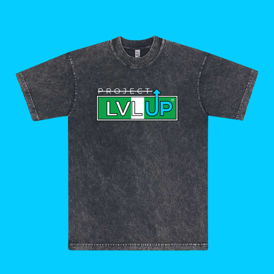 Project LVLUP NIGERIA - Mineral Wash - Carbon - 100% Cotton - Made In U.S.A.