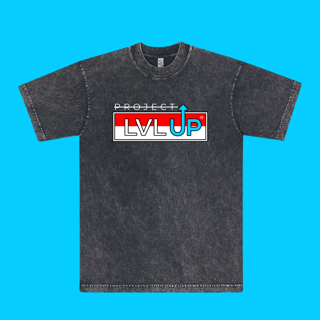 Project LVLUP INDONESIA - Mineral Wash - Carbon - 100% Cotton - Made In U.S.A.