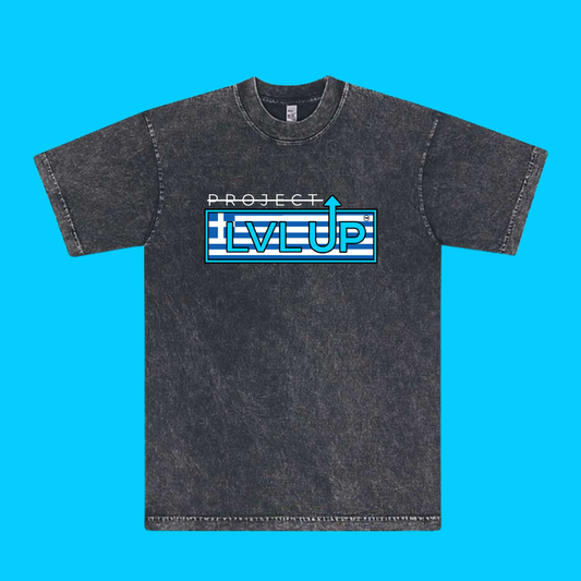 Project LVLUP GREECE - Mineral Wash - Carbon - 100% Cotton - Made In U.S.A.