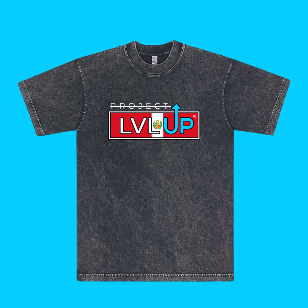 Project LVLUP PERU - Mineral Wash - Carbon - 100% Cotton - Made In U.S.A.