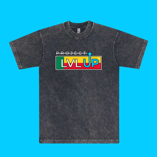 Project LVLUP BENIN - Mineral Wash - Carbon - 100% Cotton - Made In U.S.A.