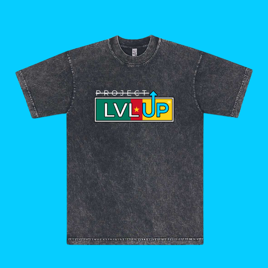 Project LVLUP CAMEROON - Mineral Wash - Carbon - 100% Cotton - Made In U.S.A.