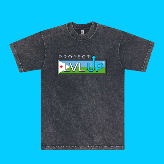 Project LVLUP DJIBOUTI - Mineral Wash - Carbon - 100% Cotton - Made In U.S.A.