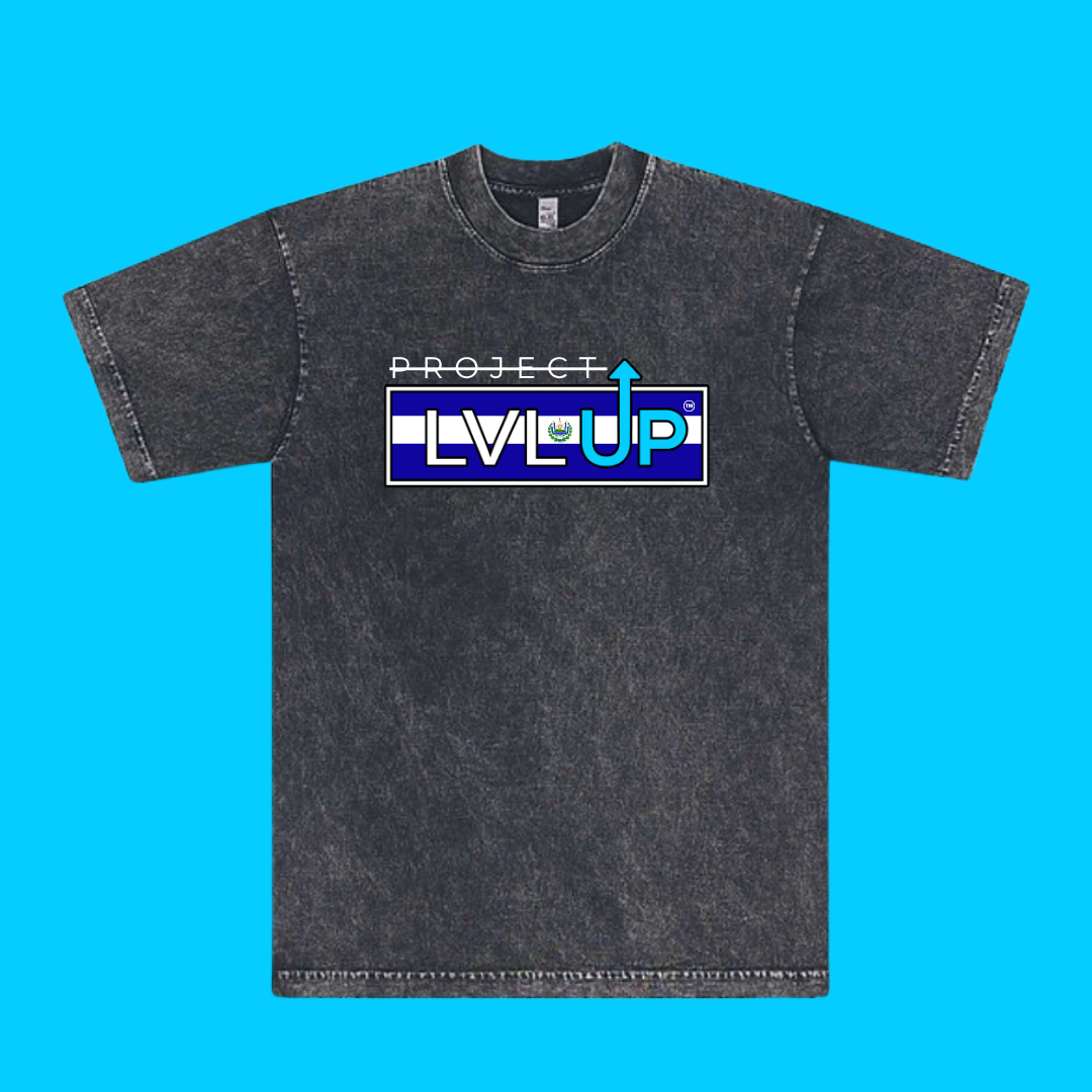 Project LVLUP EL SALVADOR - Mineral Wash - Carbon - 100% Cotton - Made In U.S.A.