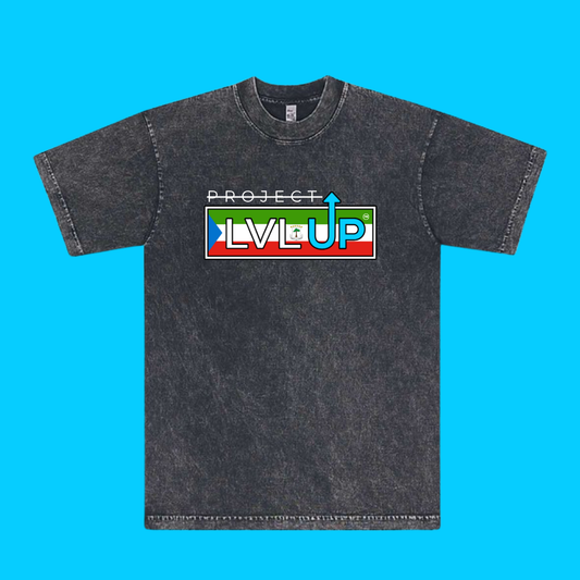 Project LVLUP EQUATORIAL GUINEA - Mineral Wash - Carbon - 100% Cotton - Made In U.S.A.
