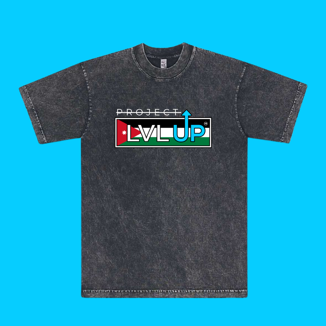 Project LVLUP JORDAN - Mineral Wash - Carbon - 100% Cotton - Made In U.S.A.