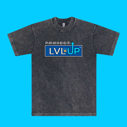 Project LVLUP KOSOVO - Mineral Wash - Carbon - 100% Cotton - Made In U.S.A.