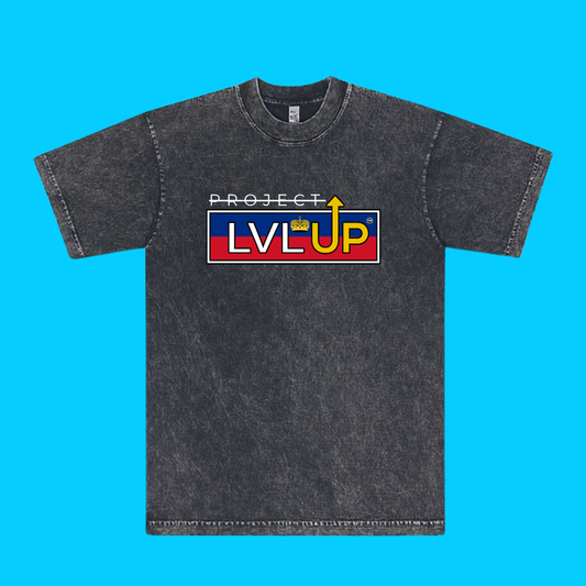 Project LVLUP LIECHTENSTEIN - Mineral Wash - Carbon - 100% Cotton - Made In U.S.A.