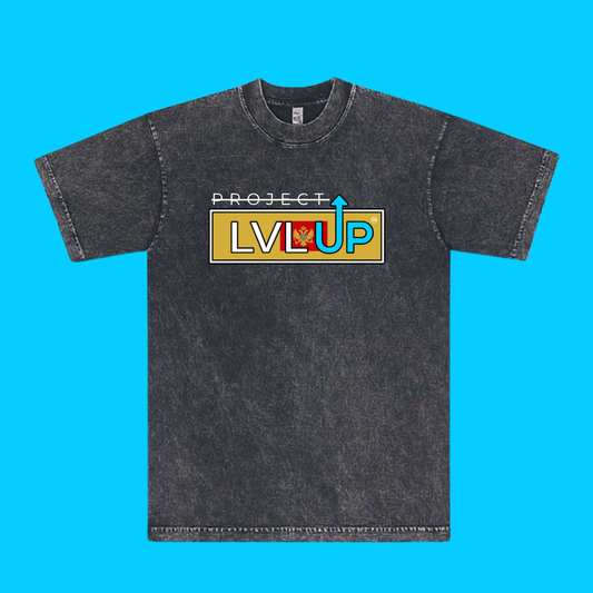 Project LVLUP MONTENEGRO - Mineral Wash - Carbon - 100% Cotton - Made In U.S.A.