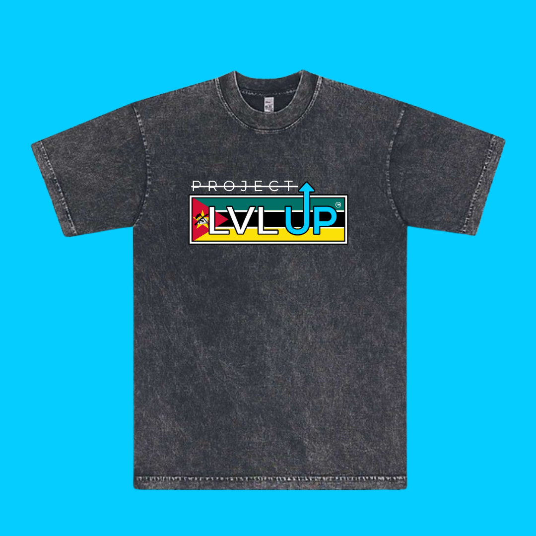 Project LVLUP MOZAMBIQUE - Mineral Wash - Carbon - 100% Cotton - Made In U.S.A.