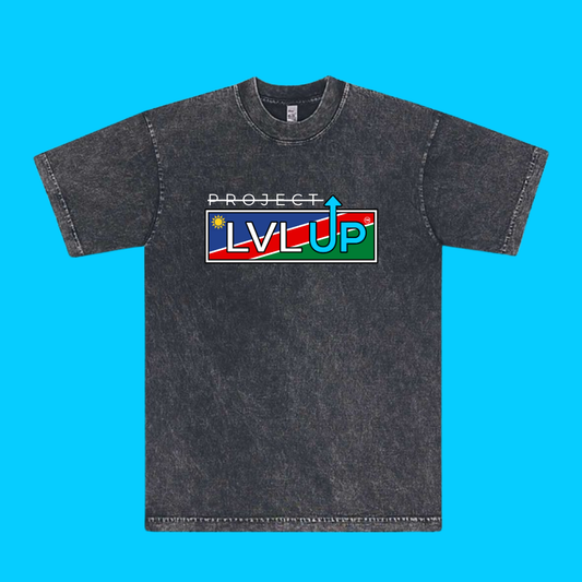 Project LVLUP NAMIBIA - Mineral Wash - Carbon - 100% Cotton - Made In U.S.A.