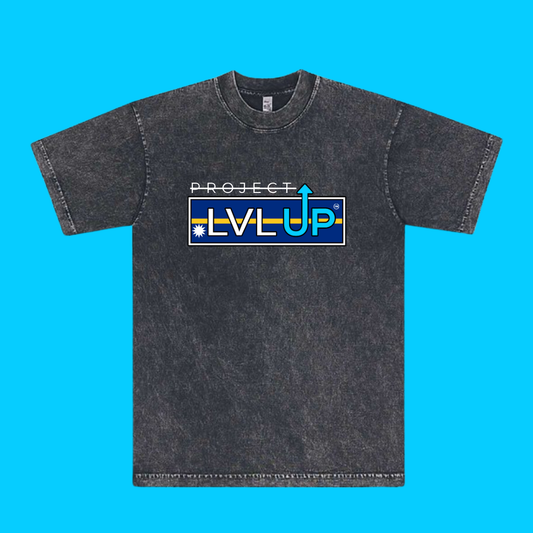 Project LVLUP NAURU - Mineral Wash - Carbon - 100% Cotton - Made In U.S.A.