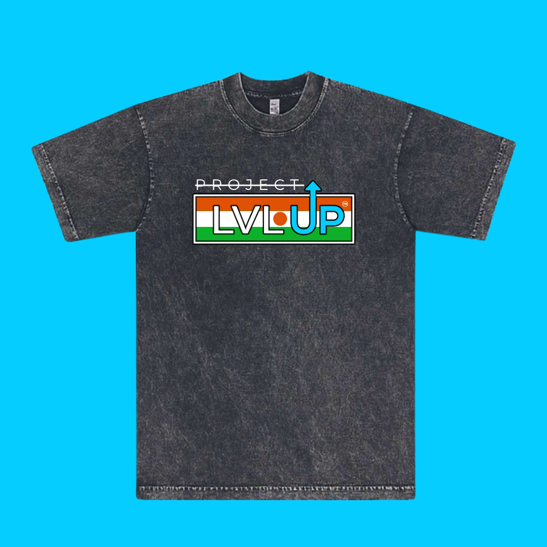 Project LVLUP NIGER - West Africa - Mineral Wash - Carbon - 100% Cotton - Made In U.S.A.