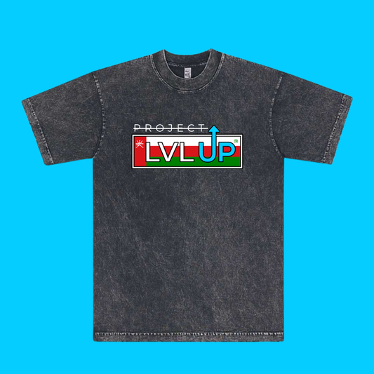 Project LVLUP OMAN - Mineral Wash - Carbon - 100% Cotton - Made In U.S.A.