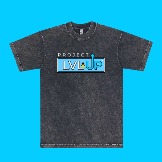 Project LVLUP SAINT LUCIA - Mineral Wash - Carbon - 100% Cotton - Made In U.S.A.