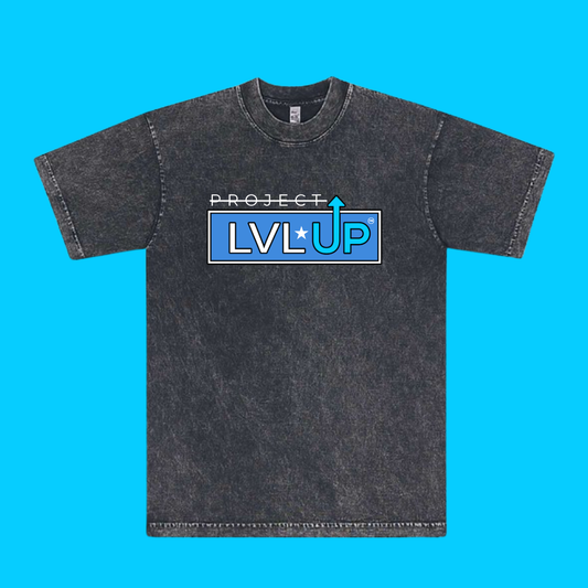 Project LVLUP SOMALIA - Mineral Wash - Carbon - 100% Cotton - Made In U.S.A.